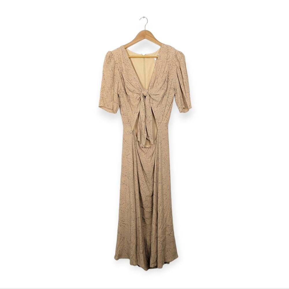 NWT WAYF Rosalind Cheetah Print Tie Front Dress